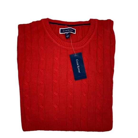 Club Room Mens Sweater Cable-Knit Cotton Sweater size XXL - Picture 1 of 10